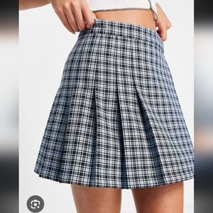 SUNDAY BEST Olive Mini Pleated Plaid Skirt Size 10 ARITZIA